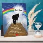 Herdenkingsgedicht van de regenboogbrug voor paard fotoplaat (Zijkant)