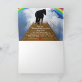 Herdenkingsgedicht van de regenboogbrug voor paard kaart (Binnen)