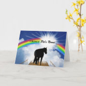 Herdenkingsgedicht van de regenboogbrug voor paard kaart (Gele Bloem)