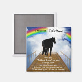 Herdenkingsgedicht van de regenboogbrug voor paard magneet (Voorkant / Achterkant)