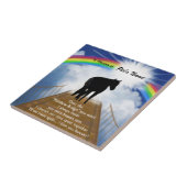 Herdenkingsgedicht van de regenboogbrug voor paard tegeltje (Zijkant)