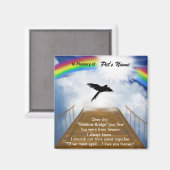 Herdenkingsgedicht van de regenboogbrug voor vogel magneet (Voorkant / Achterkant)