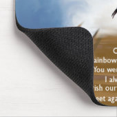 Herdenkingsgedicht van de regenboogbrug voor vogel muismat (Hoek)