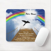 Herdenkingsgedicht van de regenboogbrug voor vogel muismat (Met muis)