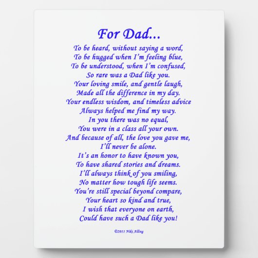Herdenkingsgedicht voor vader fotoplaat (Voorkant)
