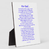 Herdenkingsgedicht voor vader fotoplaat (Zijkant)
