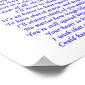 Herdenkingsgedicht voor vader poster (Hoek)