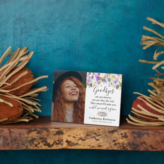 Herdenkingsgeschenk | Fotoherinnering Fotoplaat (Zijkant)