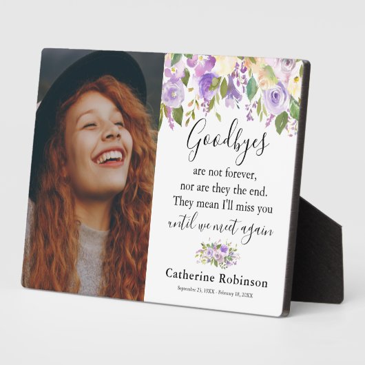 Herdenkingsgeschenk | Fotoherinnering Fotoplaat (Zijkant)