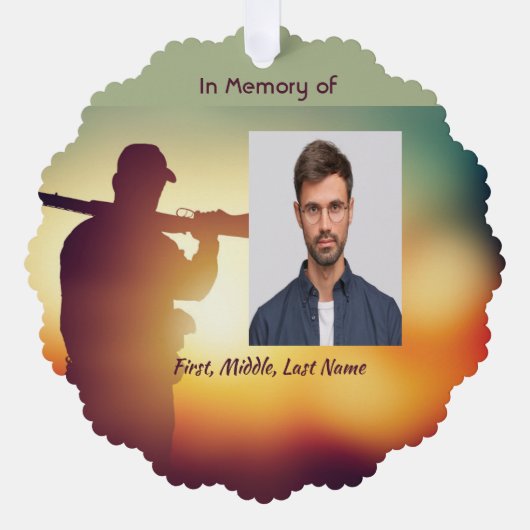 Herdenkingsgeschenk Jager Hert Ornament Kaart (Voorkant)