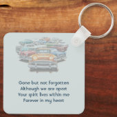 Herdenkingsgeschenk Klassieke Oldtimer Sleutelhanger (Achterkant)