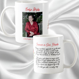 Herdenkingsgeschenk met kardinaalgedicht koffiemok