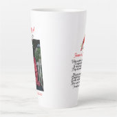 Herdenkingsgeschenk met kardinaalgedicht latte mok (Voorkant)