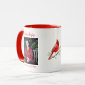 Herdenkingsgeschenk met kardinaalgedicht mok (Voorkant links)