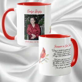 Herdenkingsgeschenk met kardinaalgedicht mok