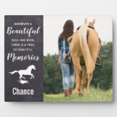 Herdenkingsgeschenk Paard Dodenherinnering - Paard Fotoplaat (Voorkant)