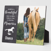 Herdenkingsgeschenk Paard Dodenherinnering - Paard Fotoplaat (Zijkant)