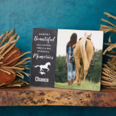 Herdenkingsgeschenk Paard Dodenherinnering - Paard Fotoplaat (Zijkant)
