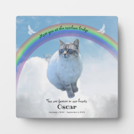 Herdenkingsgeschenk Regenboogbrug voor huisdieren Fotoplaat