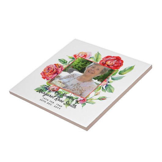 Herdenkingsgeschenk voor het verlies van een moede tegeltje (Zijkant)