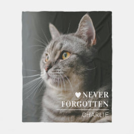 Herdenkingsgeschenk voor kat | Aandenken aan huisd Fleece Deken