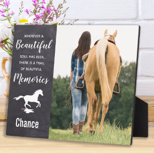 Herdenkingsgeschenk voor paard - Paard fotoplaquet Fotoplaat