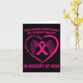 Herdenkingsgeschenken Verlies Van Moeder Borstkank Kaart (Gele Bloem)