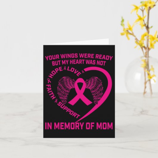 Herdenkingsgeschenken Verlies Van Moeder Borstkank Kaart (Gele Bloem)