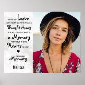 Herdenkingsherinnering In Lieve Herinnering Foto Poster (Voorkant)