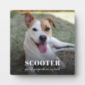 Herdenkingshond Foto Pootafdrukken Op Mijn Hart Pl Fotoplaat (Voorkant)