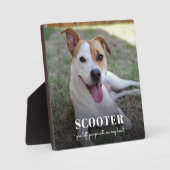 Herdenkingshond Foto Pootafdrukken Op Mijn Hart Pl Fotoplaat (Voorkant)