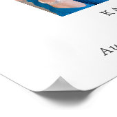 Herdenkingshydrangea-rouwkaart Poster (Hoek)