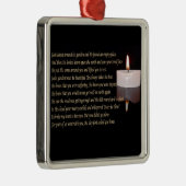 Herdenkingskaars met vierkantsversiering metalen ornament (Rechts)