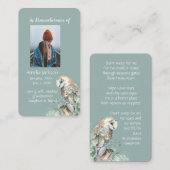 Herdenkingskaart Aquarel Schuuruil Visitekaartje (Voorkant / Achterkant)