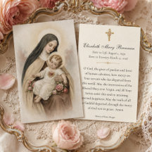 Herdenkingskaart bij de uitvaart van St. Thérèse v