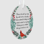 Herdenkingskaart Cardinal Greenery Foto Acryl Ornament (voorkant)