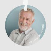 Herdenkingskaart Cardinal Greenery Foto Acryl Ornament (achterkant)