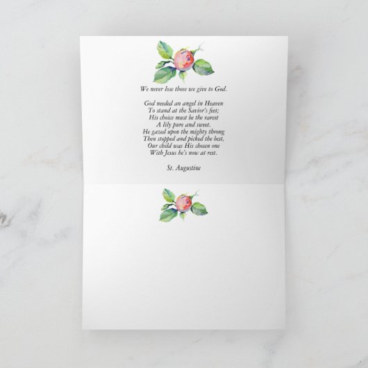 Herdenkingskaart Condoleance Sorry Voor Je Verlies Kaart (Binnen)