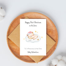 Herdenkingskaart eerste kerst voor verloren babybe