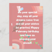 herdenkingskaart in roze met vlinders kaart (Voorkant / Achterkant)