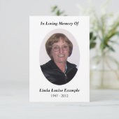 herdenkingskaart kaart (Staand voorkant)