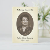 herdenkingskaart kaart (Staand voorkant)