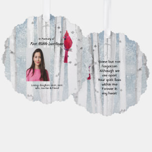 Herdenkingskaart Kardinaalvogel Ornament Kaart