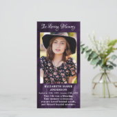 Herdenkingskaart met foto en condoleance tekst paa (Staand voorkant)