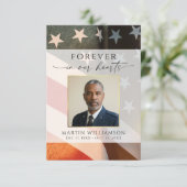 Herdenkingskaart met patriottische militaire foto informatiekaartje (Staand voorkant)