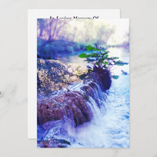 herdenkingskaart programmakaart (Voorkant / Achterkant)