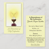 Herdenkingskaart van het bevestigingselement visitekaartje (Voorkant / Achterkant)