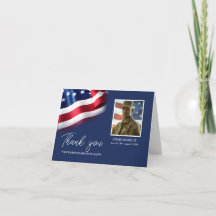 Herdenkingskaart veteranen bedankje met foto