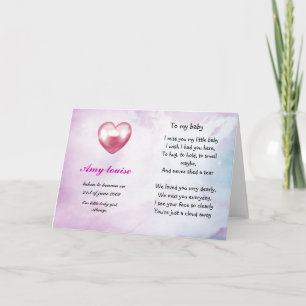 Herdenkingskaart voor baby of kind kaart