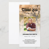 Herdenkingskaart voor dankbetuiging bedankkaart (Voorkant / Achterkant)